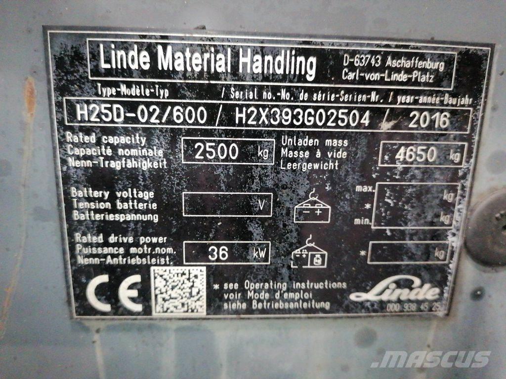 Linde H25D-02/600 Gas Stapler