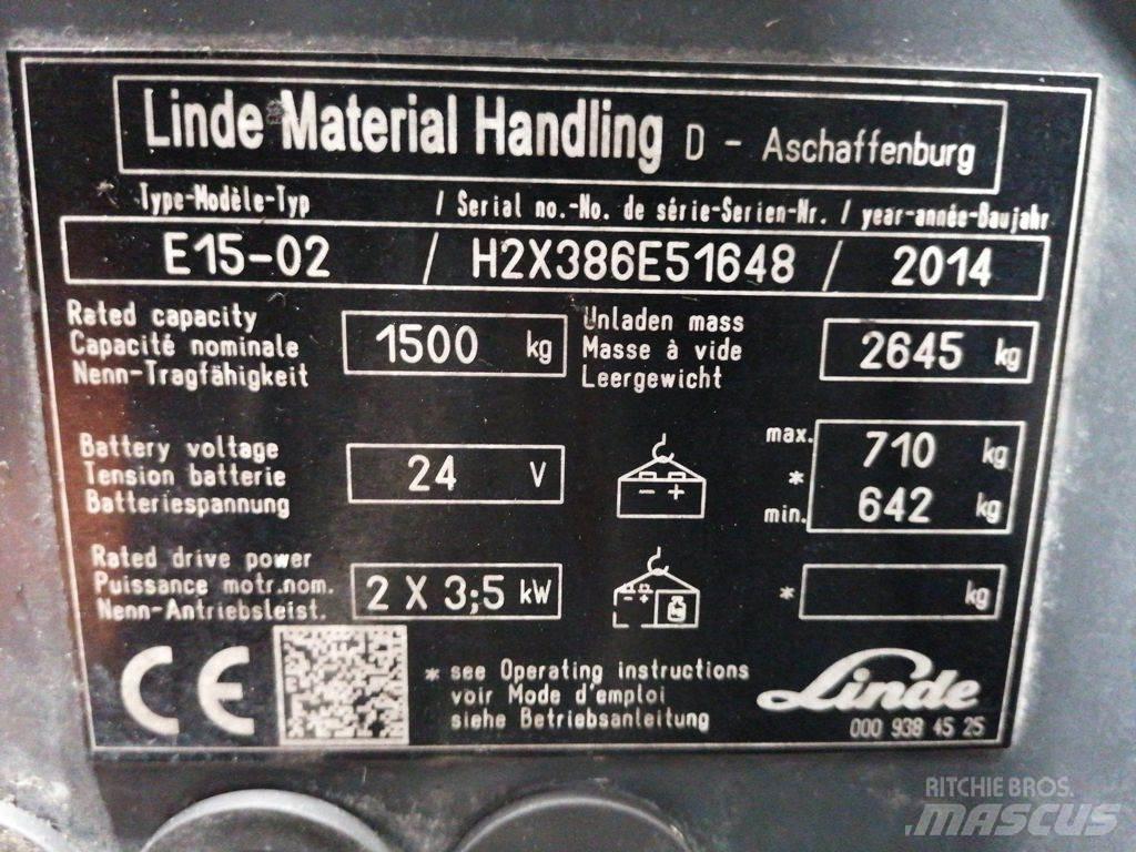 Linde E15-02 Elektro Stapler