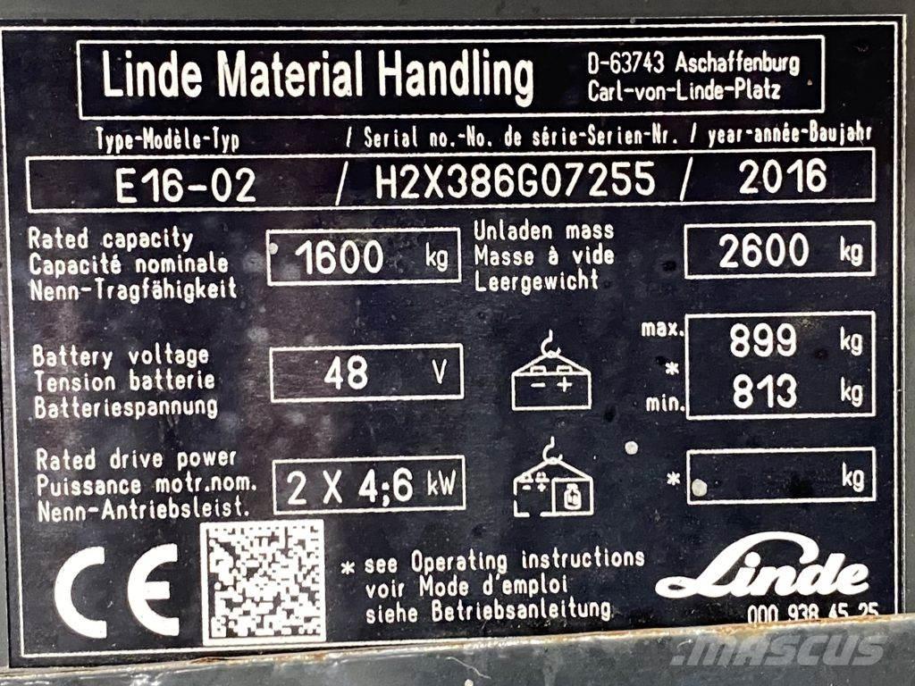 Linde E16-02 Elektro Stapler