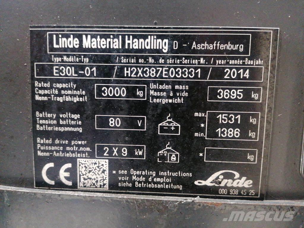 Linde E30L-01 Elektro Stapler