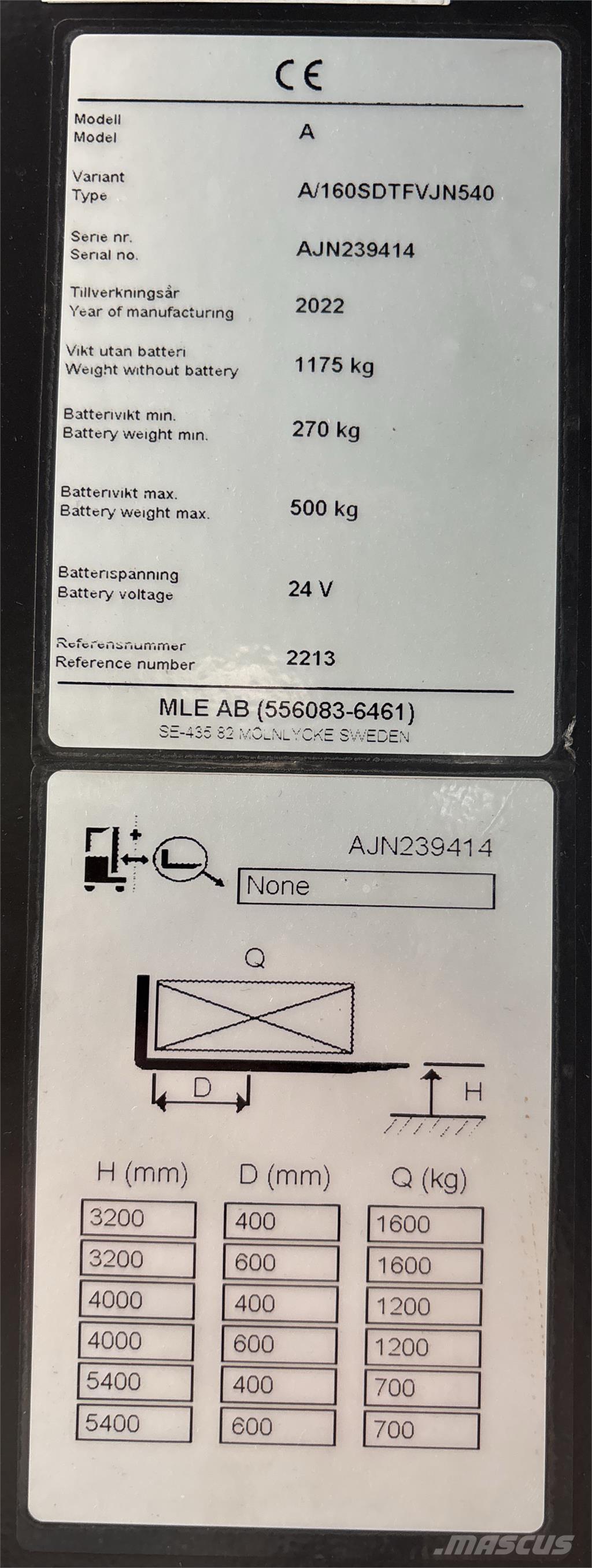 Atlet A160 Selbstfahrstapler