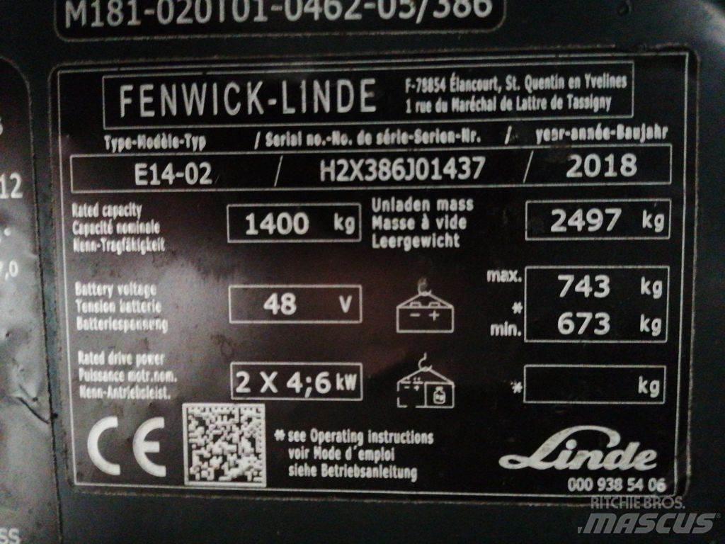 Linde E14-02 Elektro Stapler