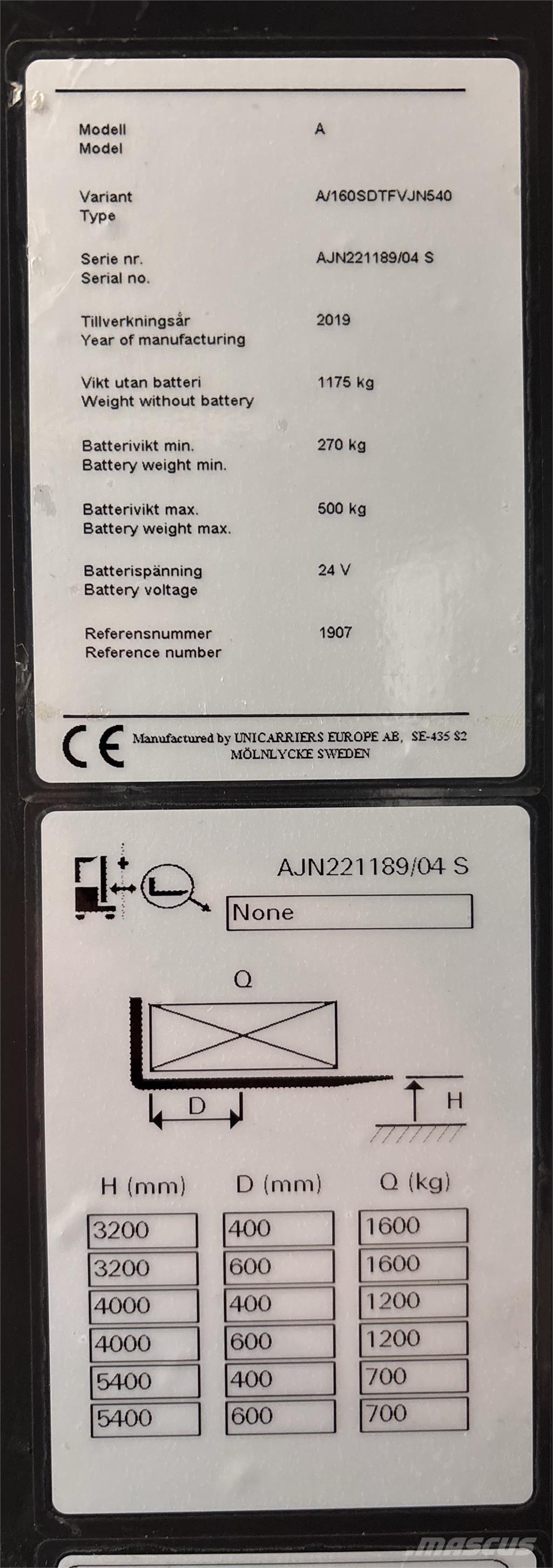 Atlet A160 Selbstfahrstapler