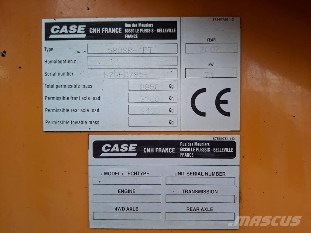 CASE 580 SR Baggerlader
