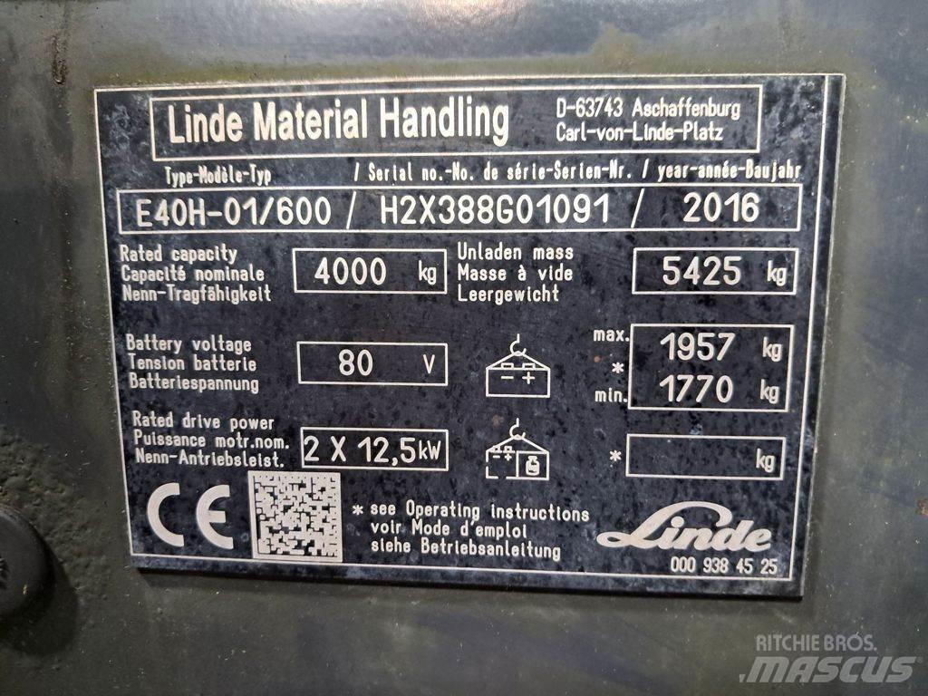 Linde E40H-01/600 Elektro Stapler