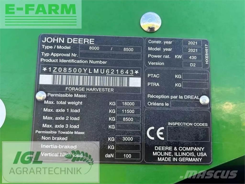 John Deere 8500i Selbstfahrende Häcksler
