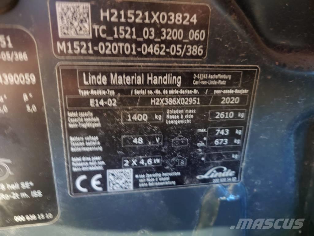 Linde E14/386 Elektro Stapler