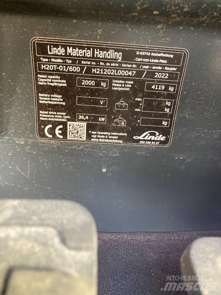 Linde H20T600/1202 Gas Stapler