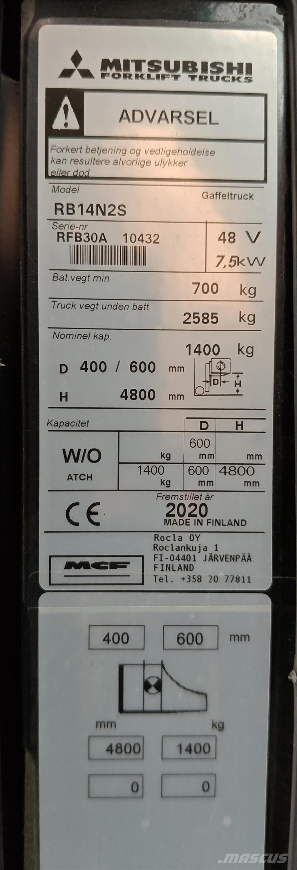 Mitsubishi RB14N2S Schubmaststapler