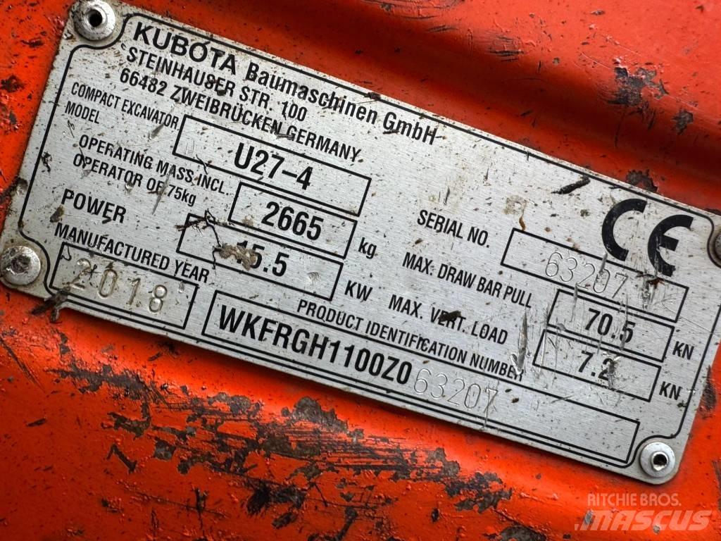 Kubota U 27-4 Minibagger < 7t