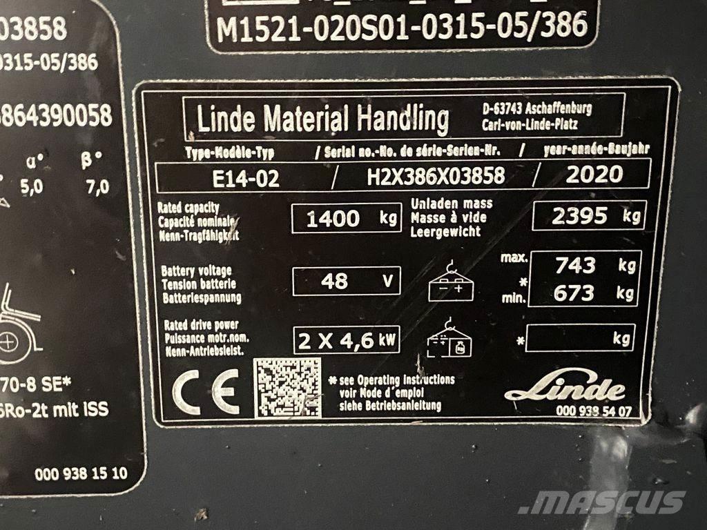 Linde E14-02 Elektro Stapler