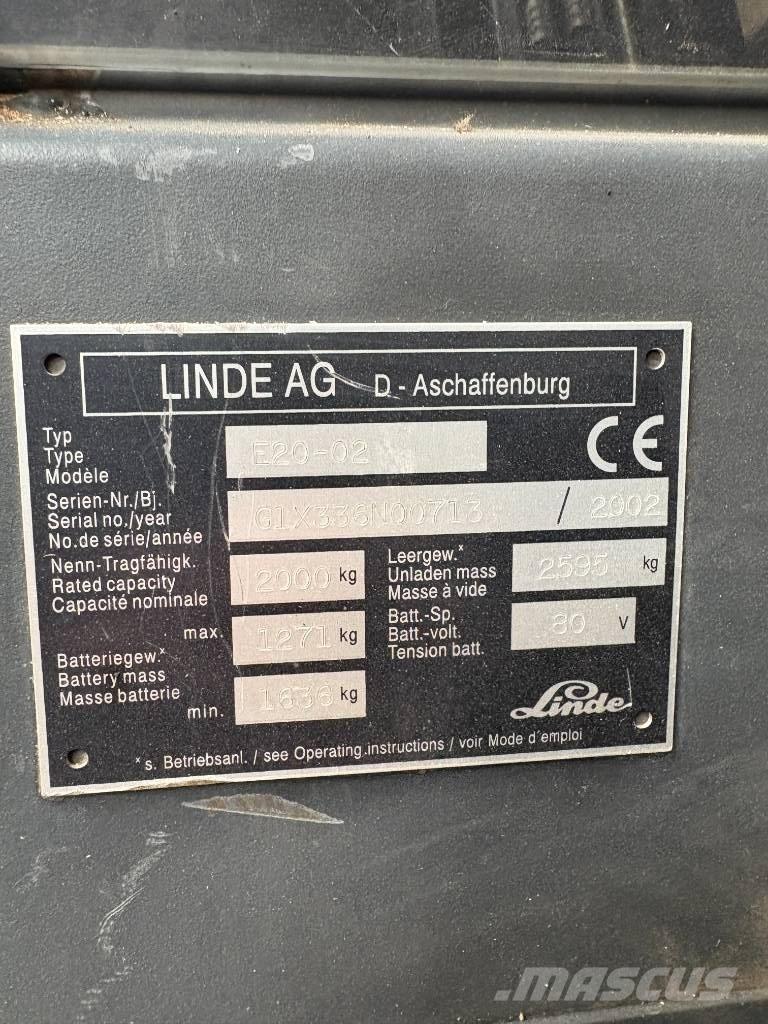 Linde E 20 P-02 Elektro Stapler