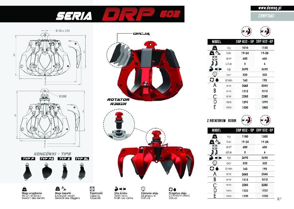  DEMOQ DRP250 4P Greifer