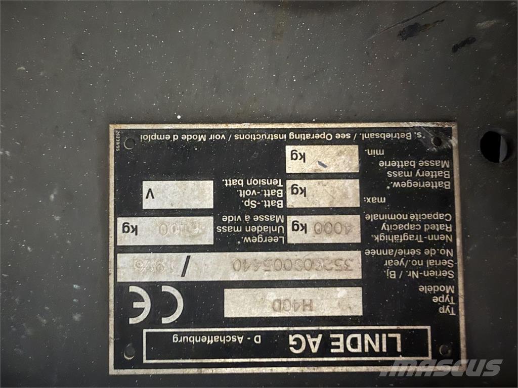 Linde H40D Diesel Stapler