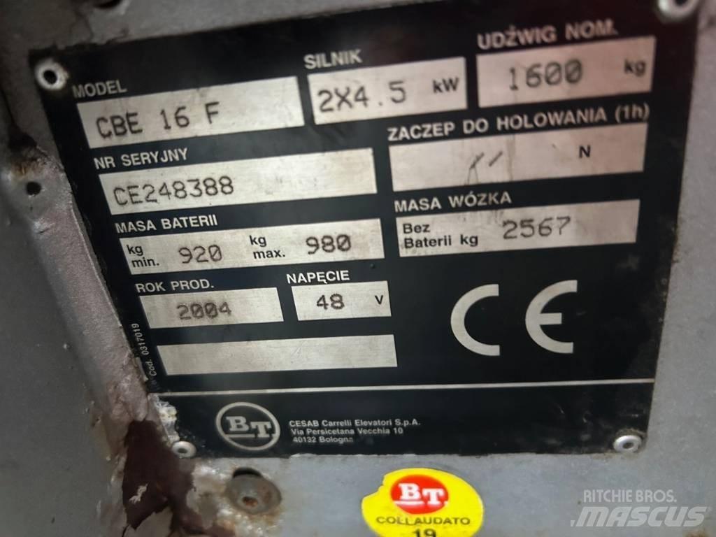 BT CBE 16 F Elektro Stapler