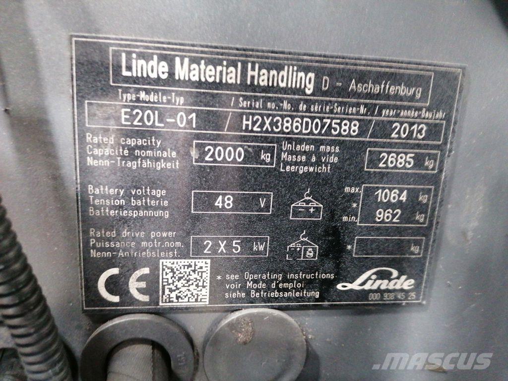 Linde E20L-01 Elektro Stapler