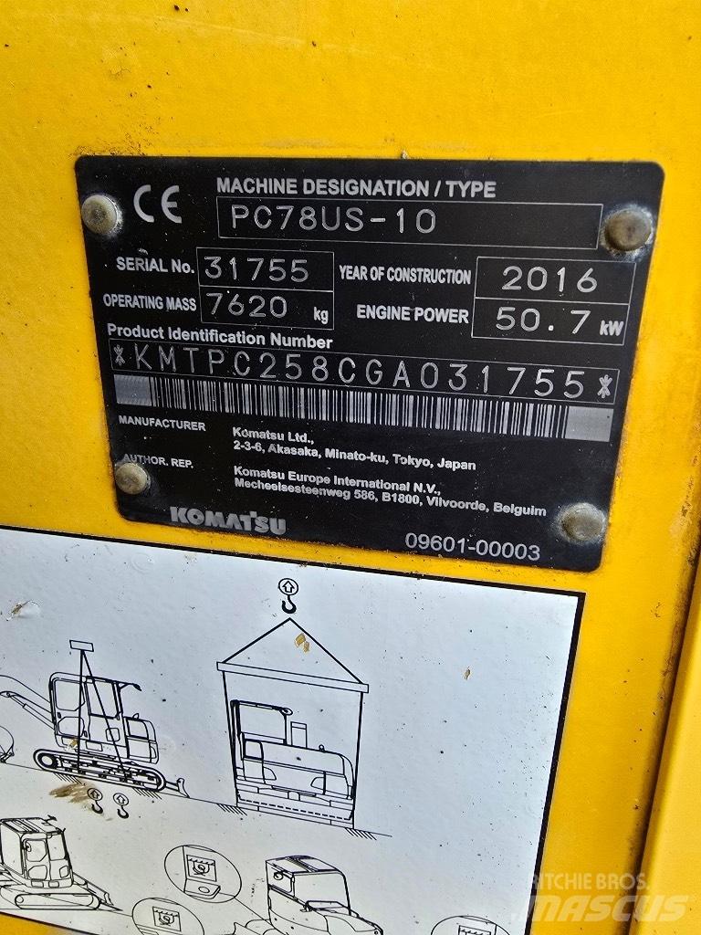 Komatsu Pc 78us-10 Midibagger  7t - 12t