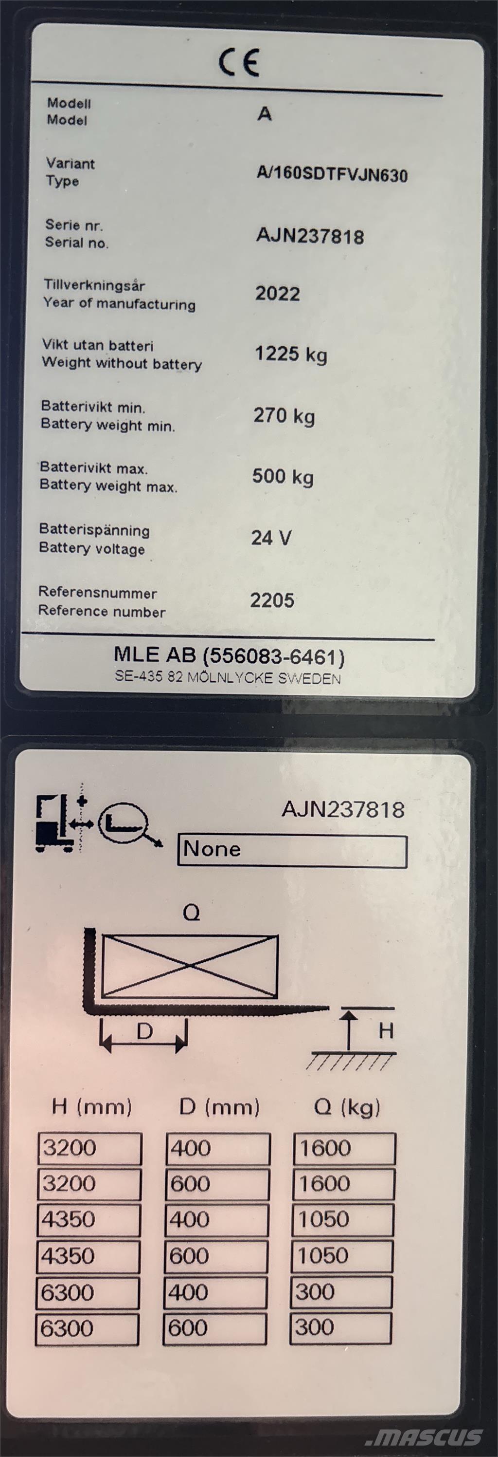 Atlet A160 Selbstfahrstapler