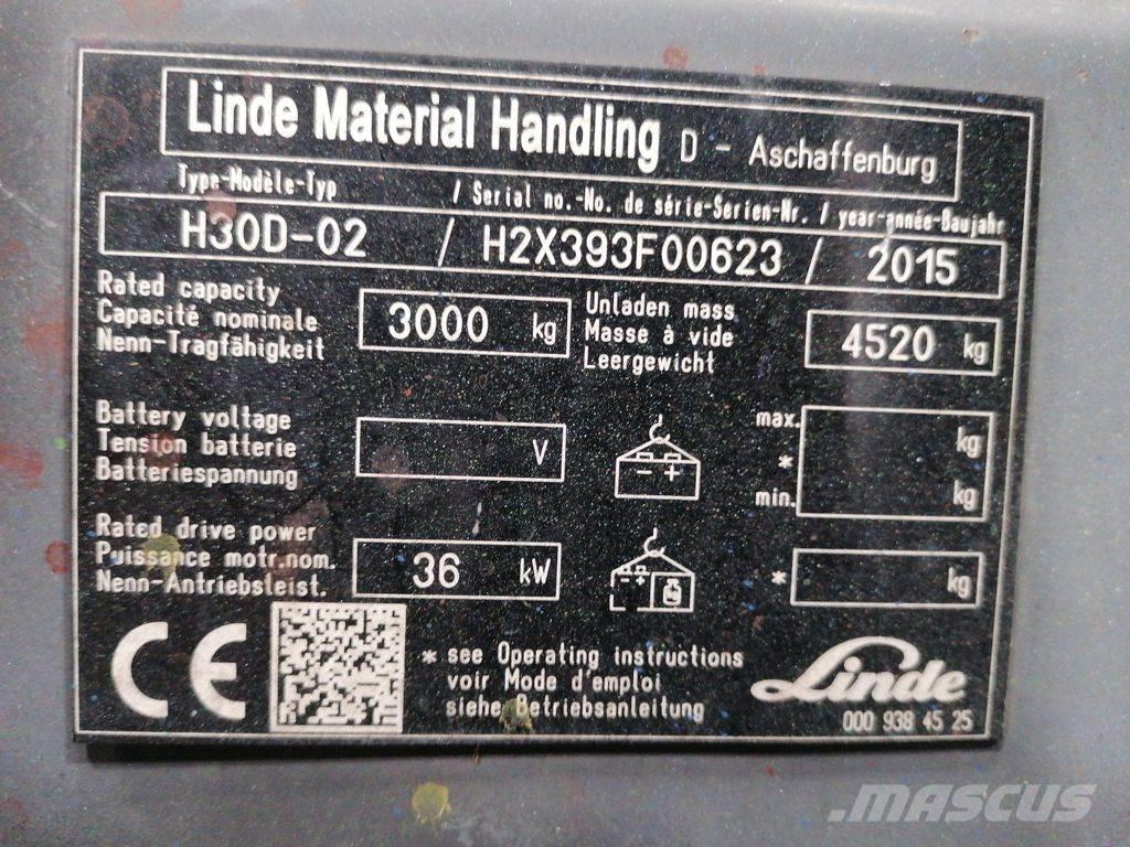 Linde H30D-02 Diesel Stapler