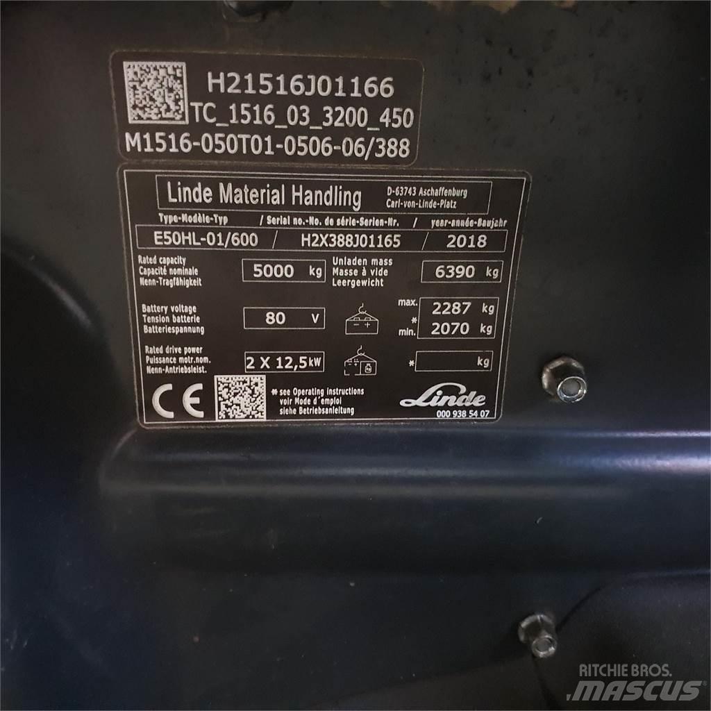 Linde E50/600HL Elektro Stapler