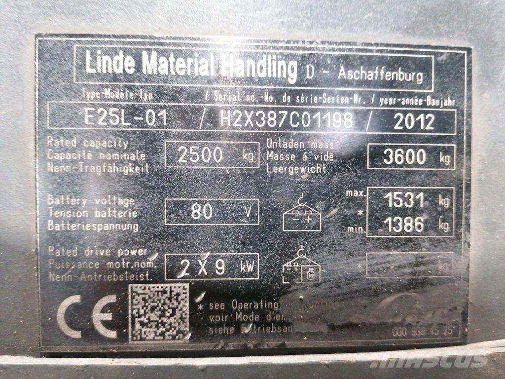 Linde E25L-01 Elektro Stapler