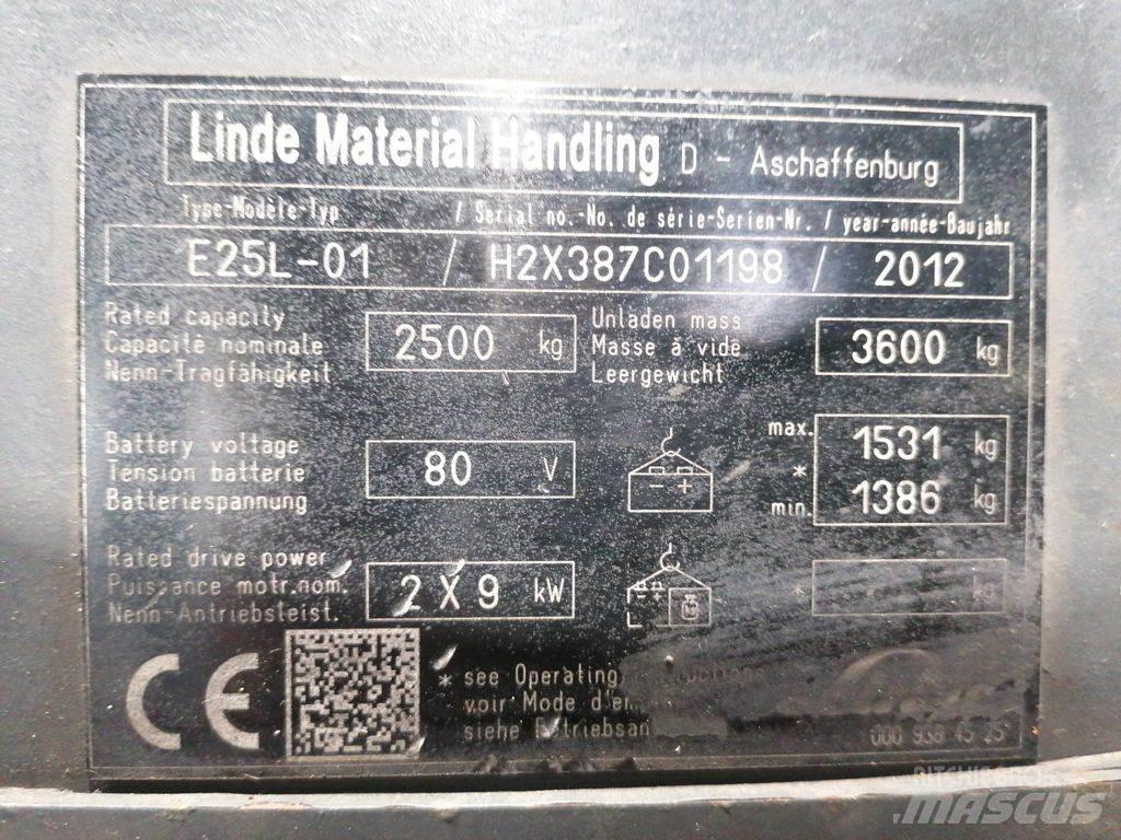 Linde E25L-01 Elektro Stapler