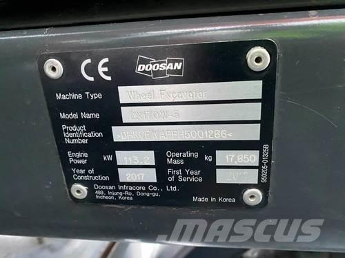 Doosan DX170W-5 Mobilbagger