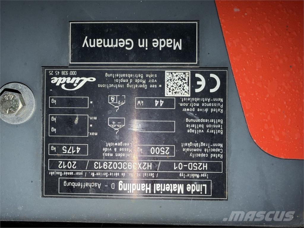 Linde H25D-01 Diesel Stapler