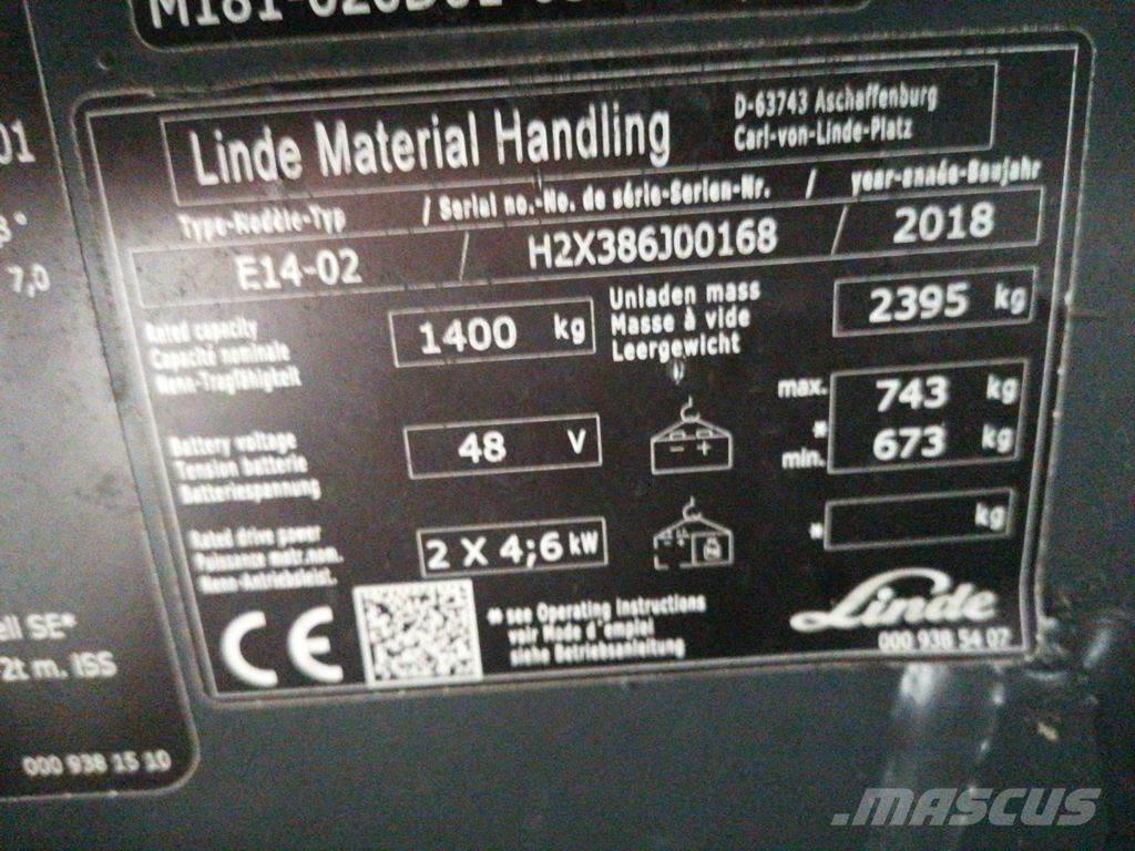 Linde E14-02 Elektro Stapler