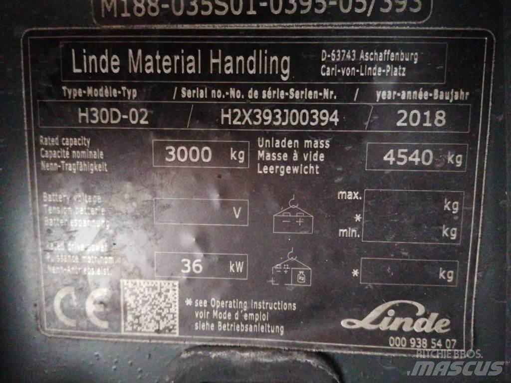 Linde H30D-02 Diesel Stapler