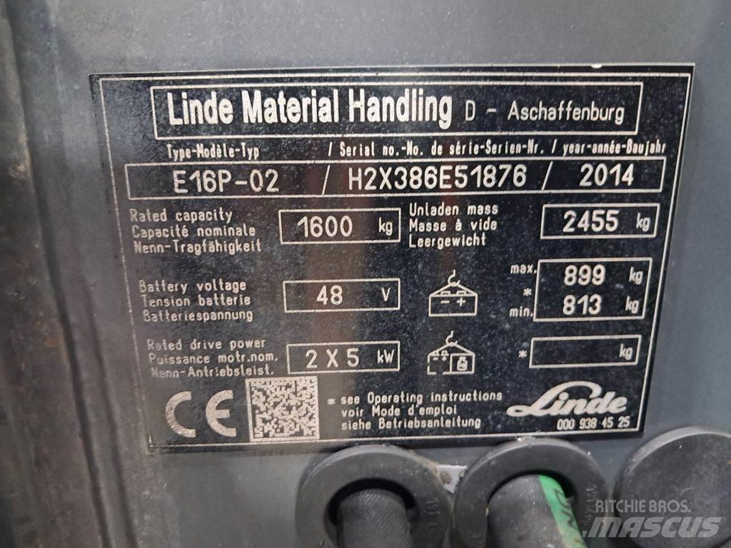 Linde E16P-02 Elektro Stapler