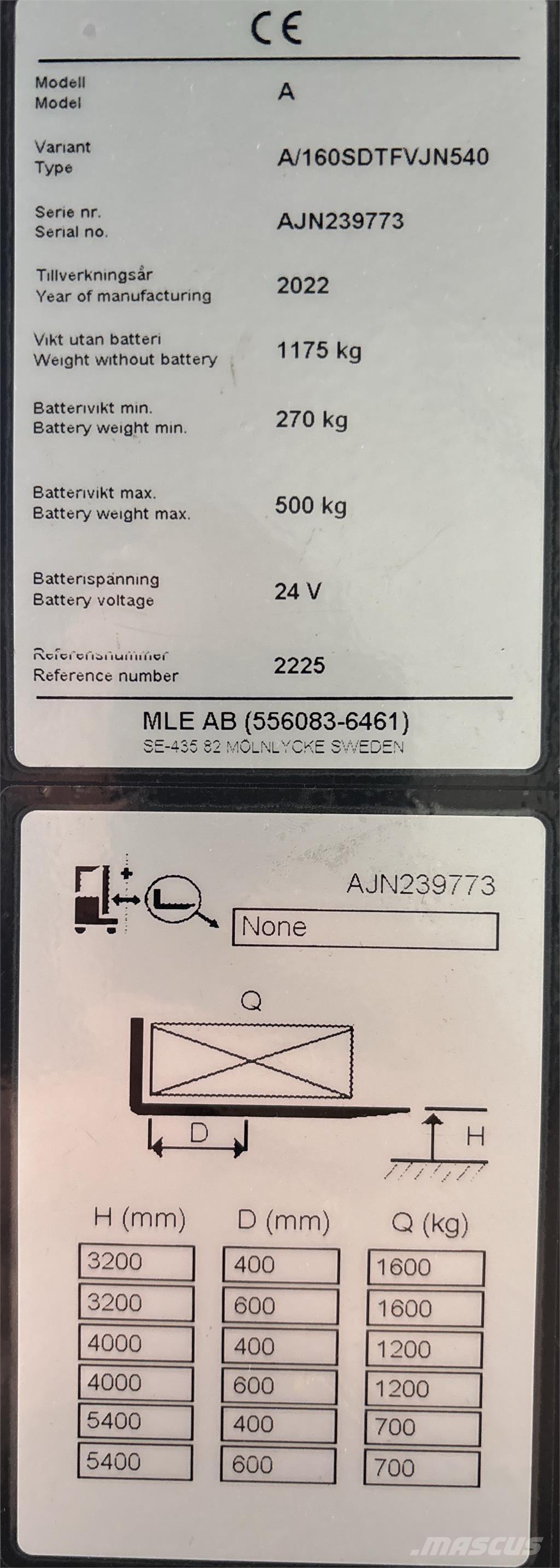 Atlet A160 Selbstfahrstapler