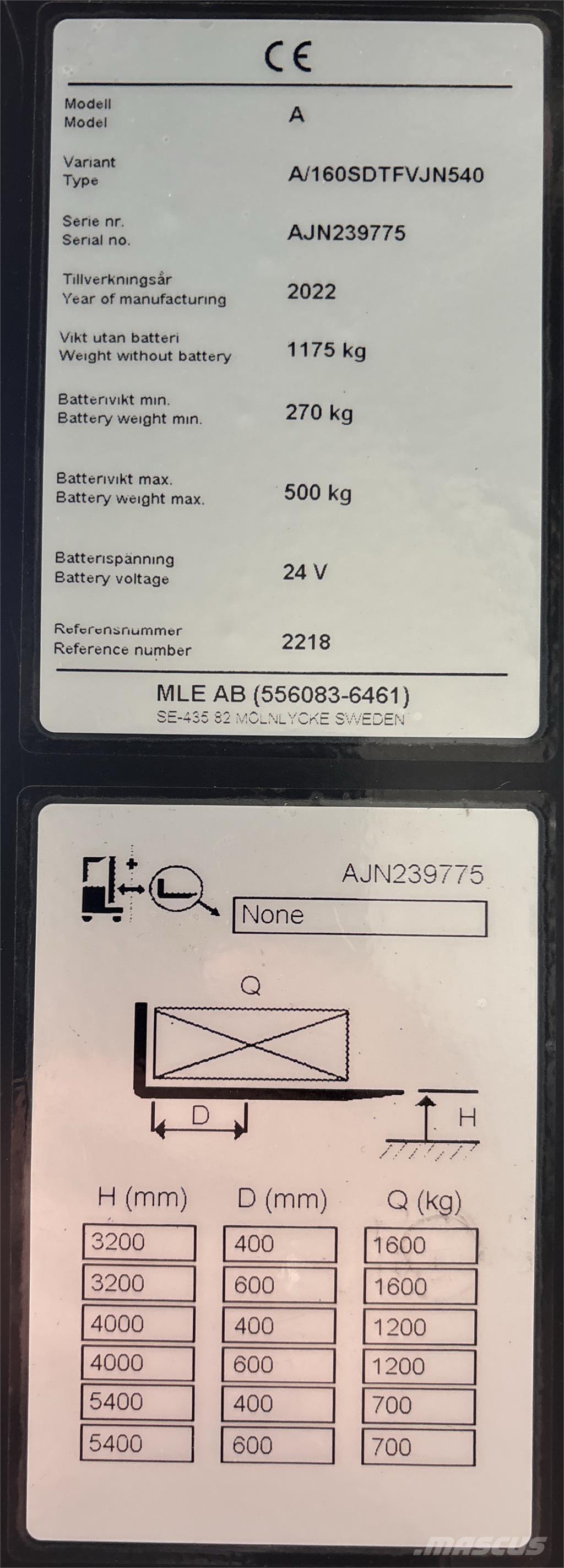 Atlet A160 Selbstfahrstapler