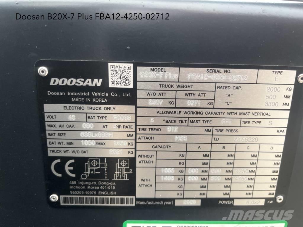 Doosan B 20 X-7 Plus Elektro Stapler