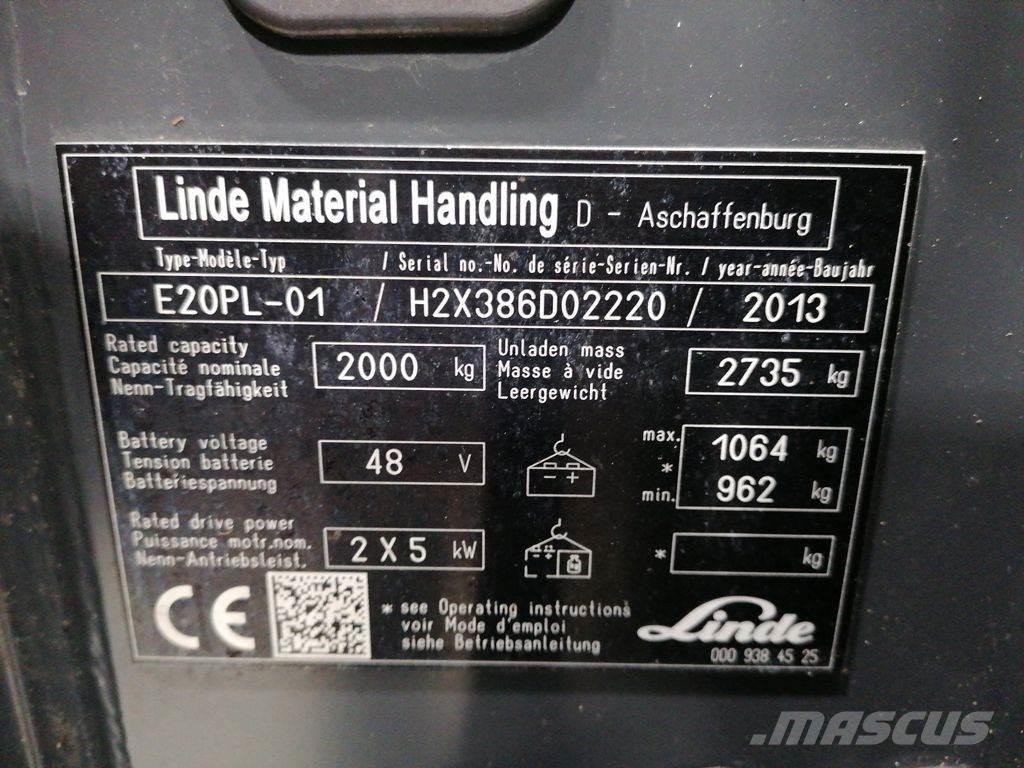 Linde E20PL-01 Elektro Stapler