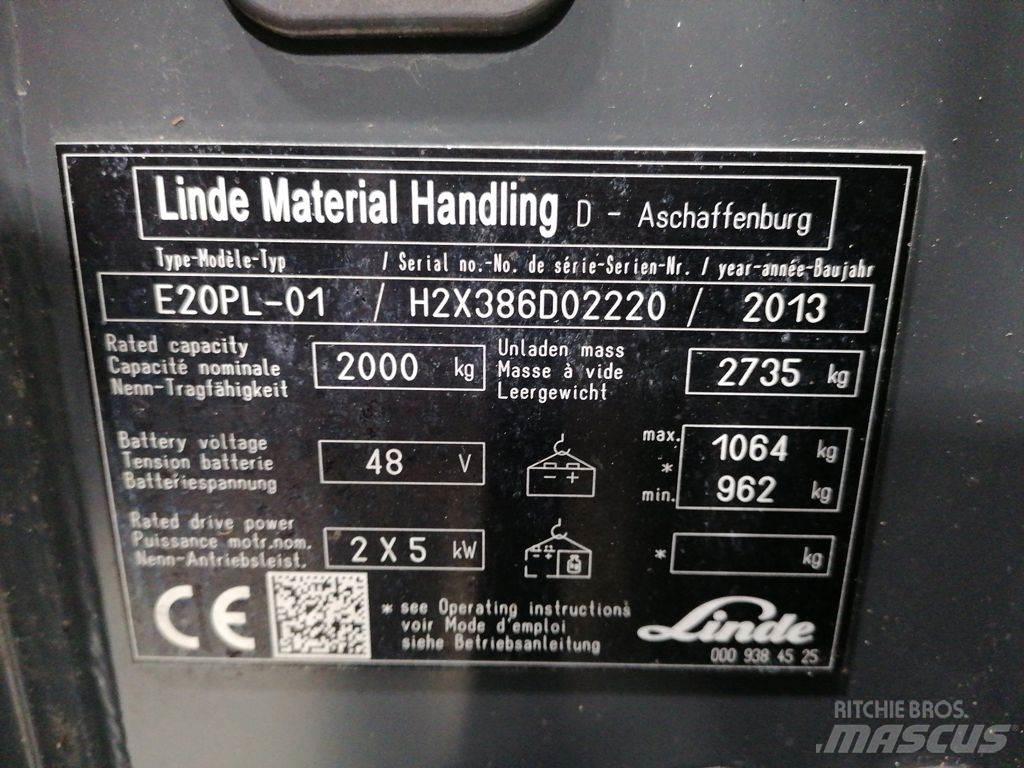 Linde E20PL-01 Elektro Stapler