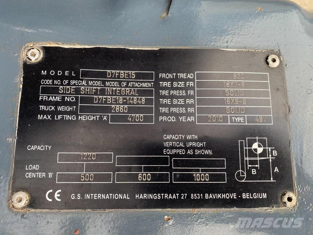 Toyota 7FBEF15 Elektro Stapler