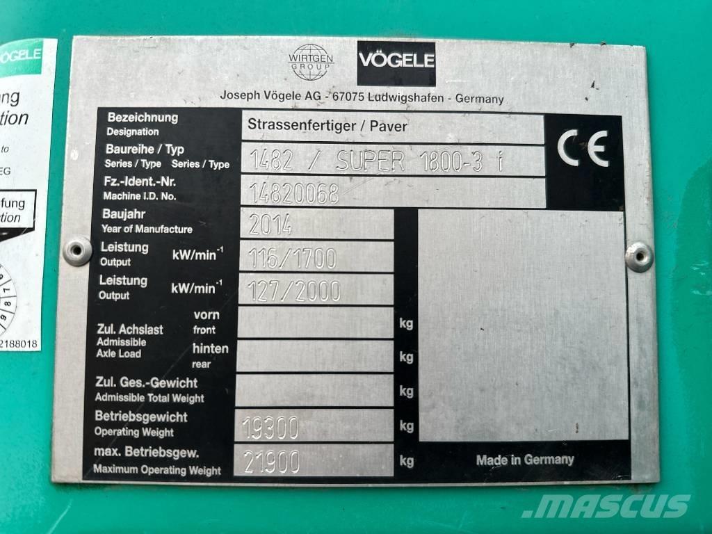 Vögele Super 1800-3i Strassenfertiger