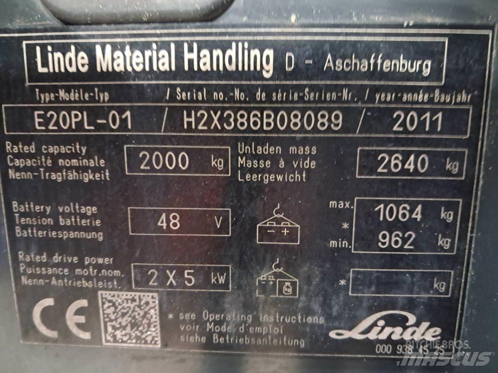 Linde E20PL-01 Elektro Stapler