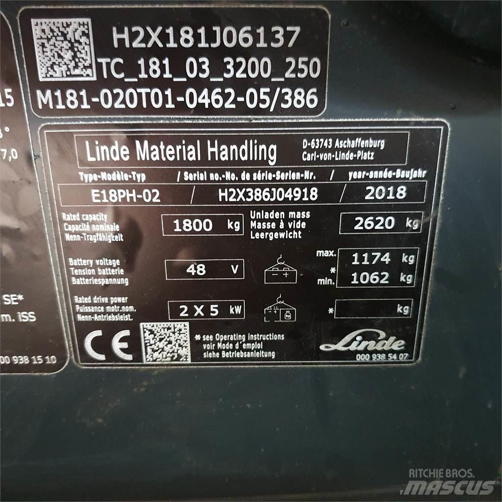 Linde E18PH Elektro Stapler