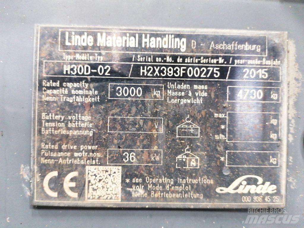 Linde H30D-02 Diesel Stapler