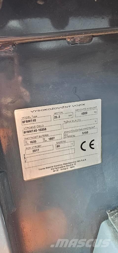 Toyota 8FBMT40 Elektro Stapler