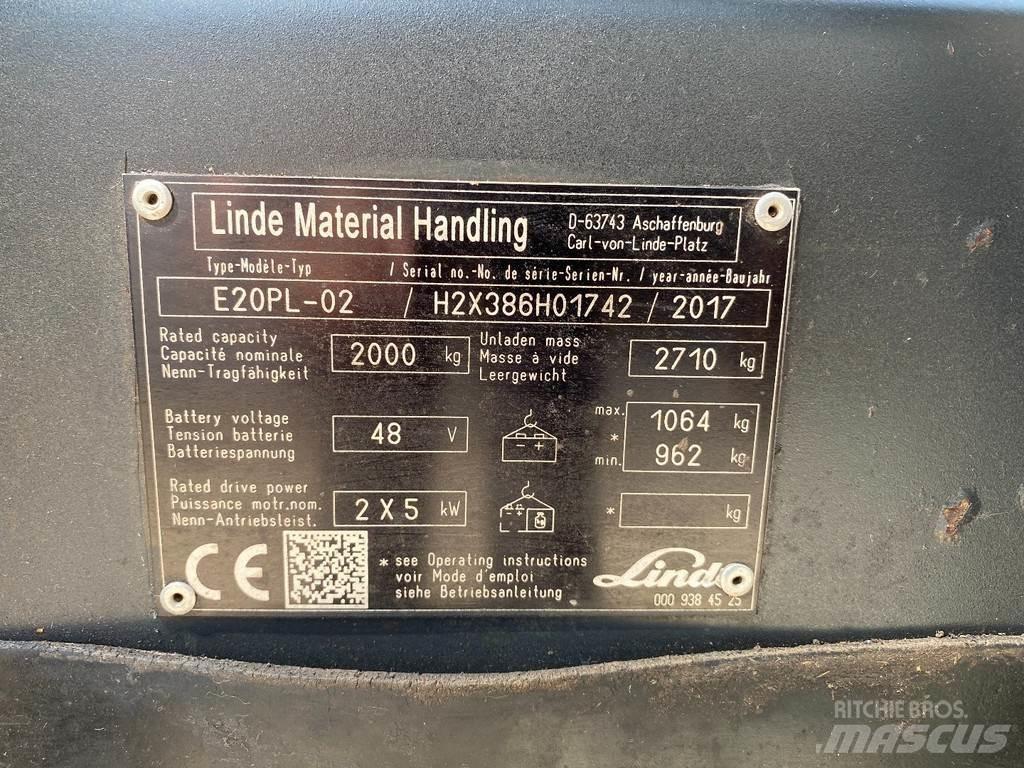 Linde E20PL-02 Elektro Stapler