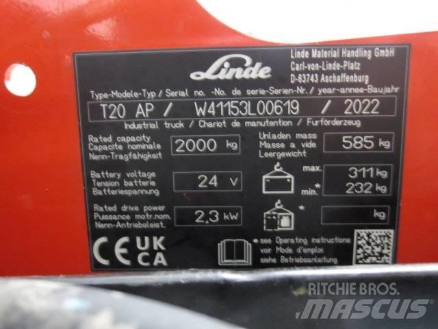 Linde T20AP Gabelstapler mit Fahrerstand