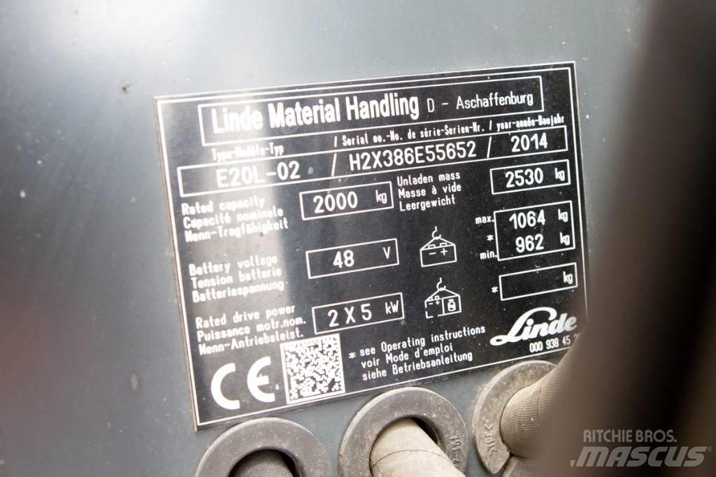 Linde E20L-02 Elektro Stapler