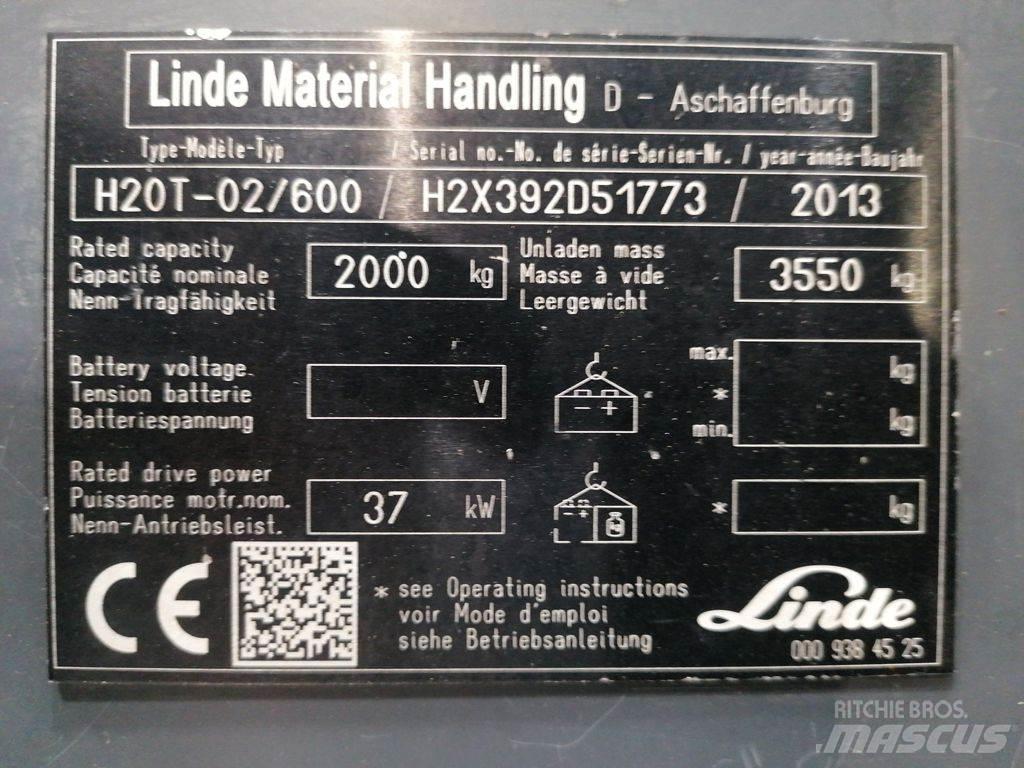 Linde H20T-02/600 Gas Stapler