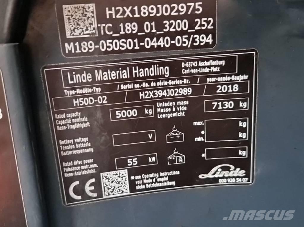Linde H50D-02 Diesel Stapler