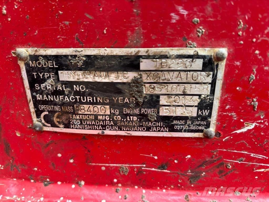 Takeuchi TB290 Midibagger  7t - 12t