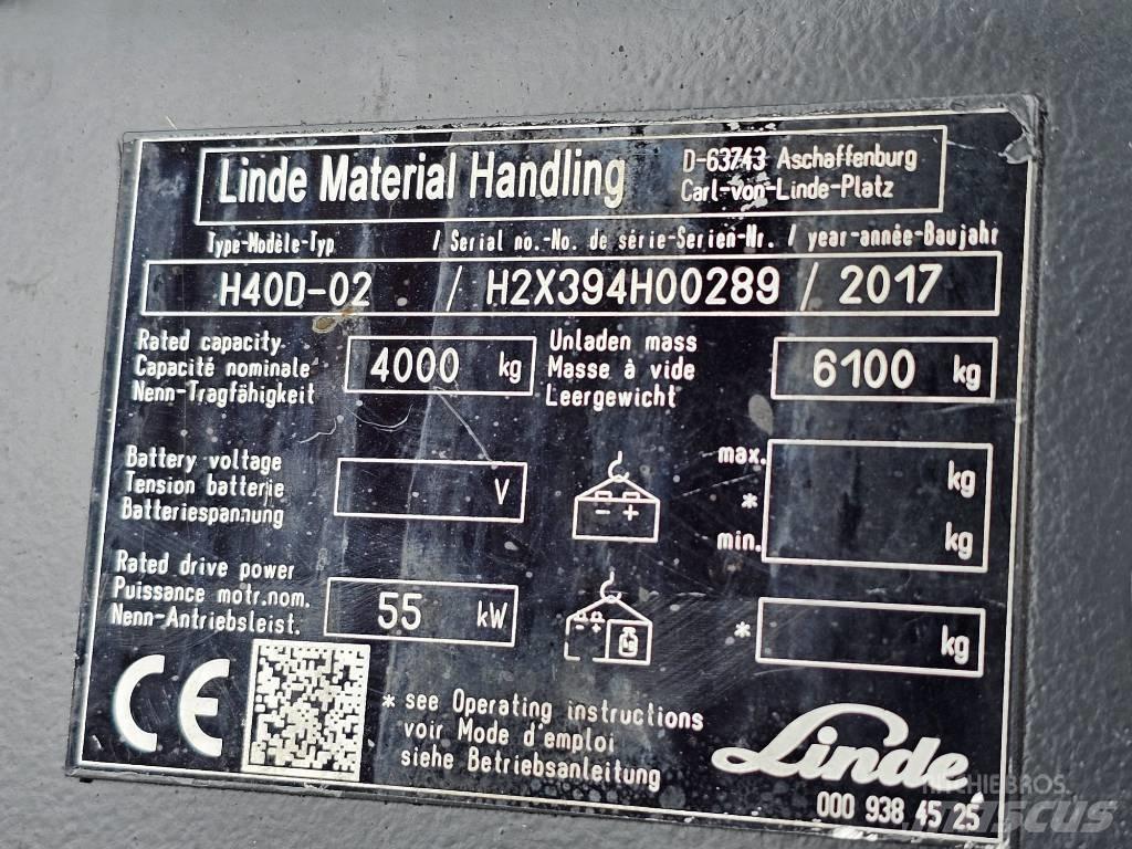 Linde H40D-02 Diesel Stapler
