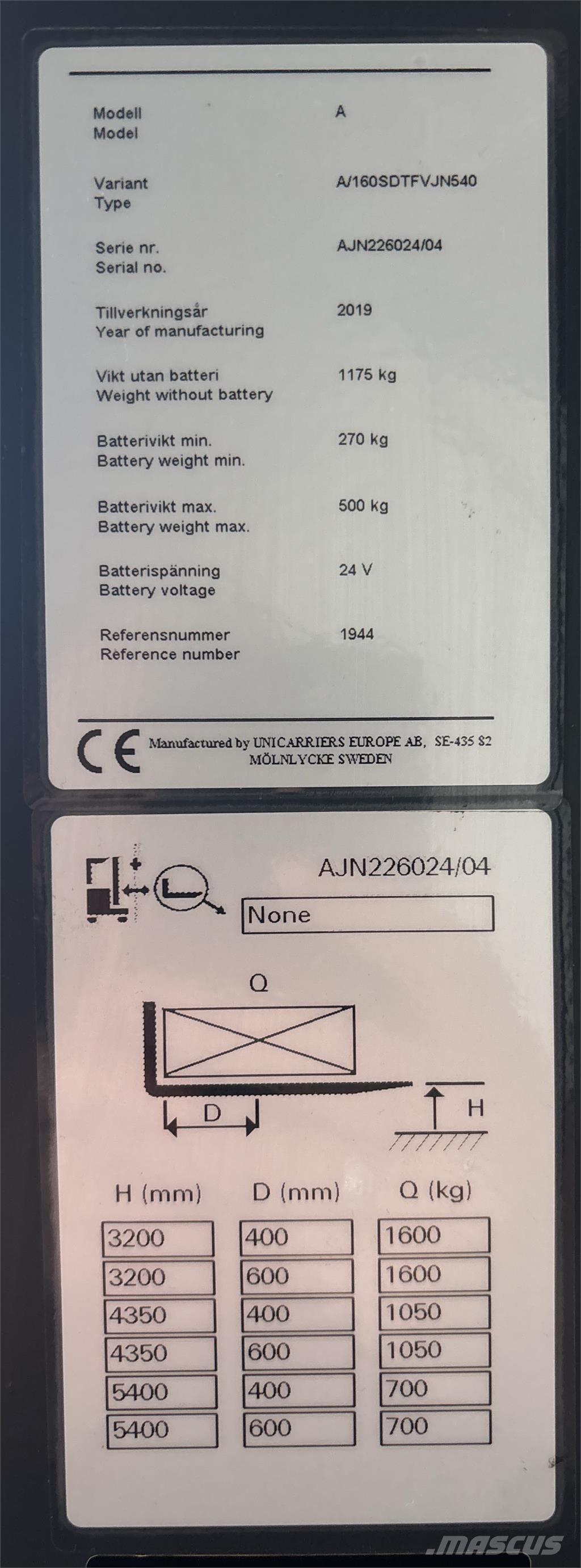 Atlet A160 Selbstfahrstapler